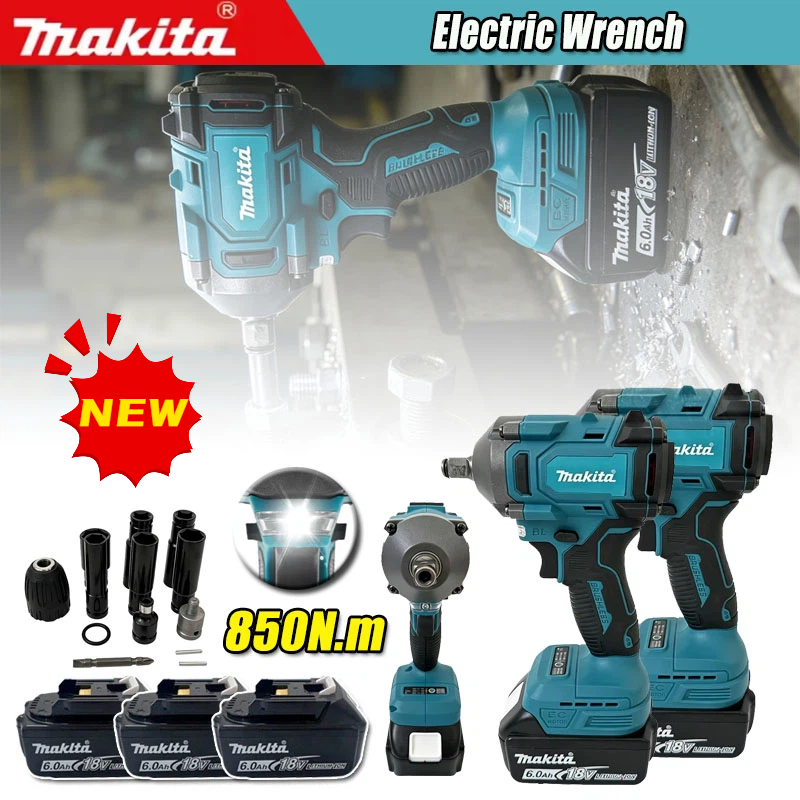 Power Tools Impact Wrench - Бесщеточный аккумуляторный ударный гайковерт Makita, 350