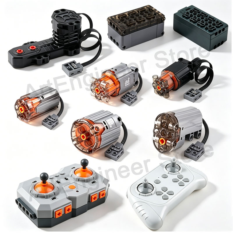 Power Tools Lego - Усовершенствованные высокотехнологичные детали 88002, 80003, 80004: