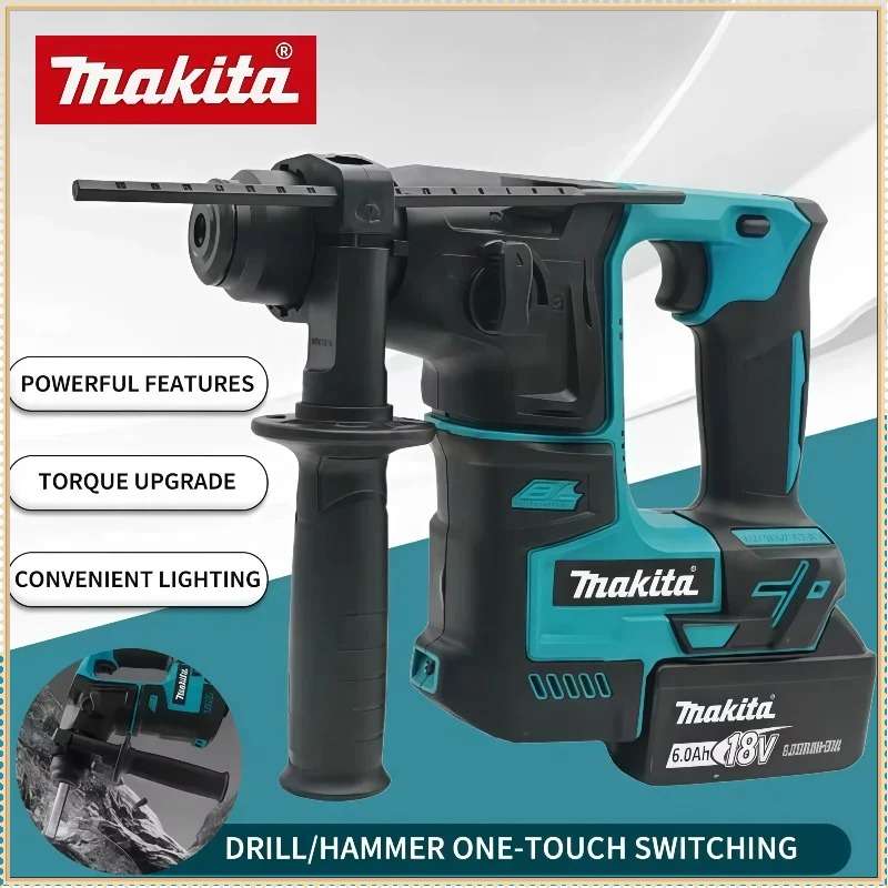 Power Tools Online - Бесщеточный ударный перфоратор Makita 18В, аккумуляторный,