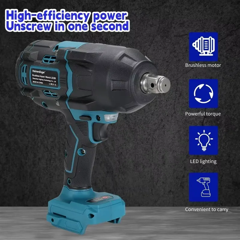 Аккумуляторный бесщеточный уда – обзор и цена Power Tools Impact Wrench