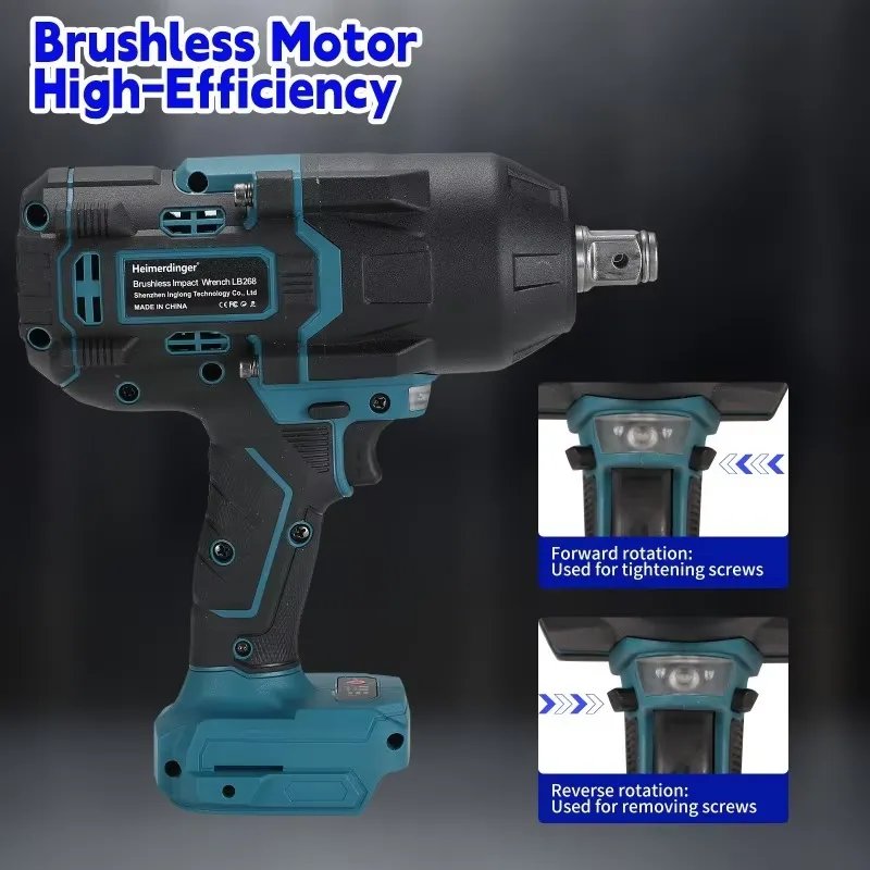 Аккумуляторный бесщеточный уда – обзор и цена Power Tools Impact Wrench