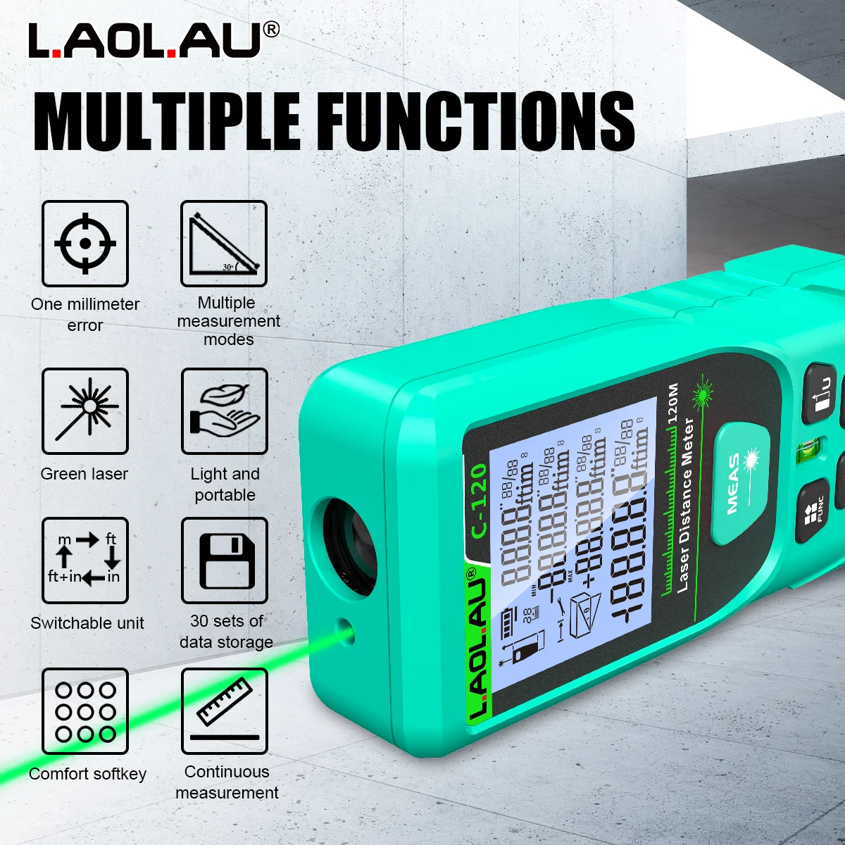 Цифровой лазерный дальномер LA – обзор и цена Power Tools Green