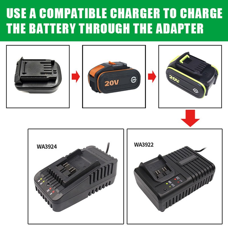 Переходник для аккумулятора Wo – обзор и цена Power Tools Green