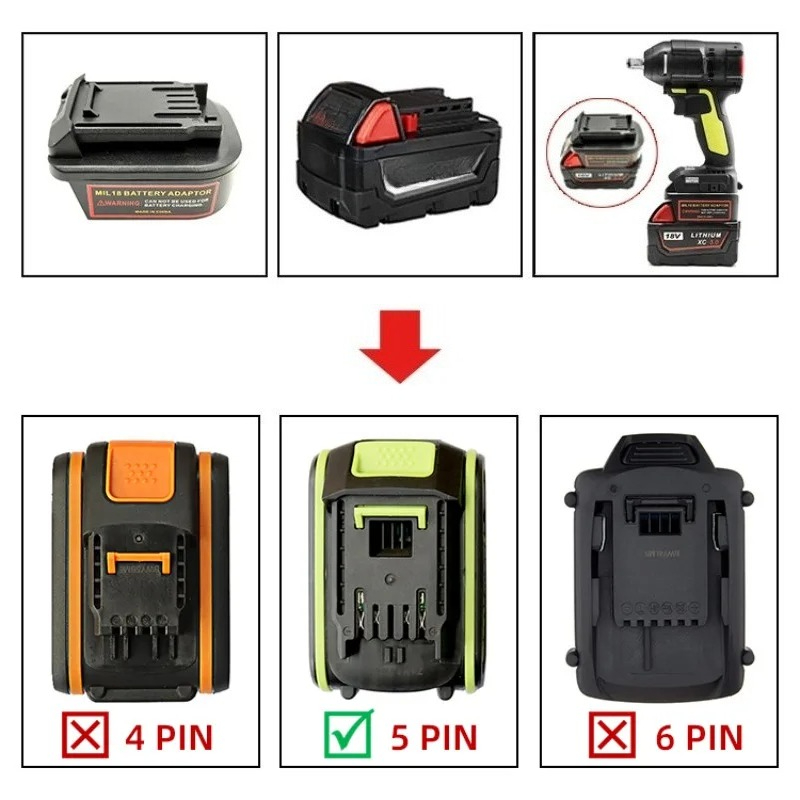 Адаптер-переходник для аккумул – обзор и цена Power Tools Green
