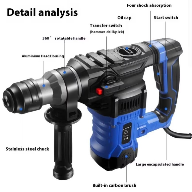 Электрический перфоратор 1800  – обзор и цена Power Tools Hammer