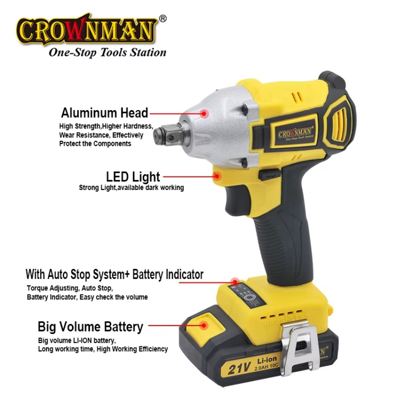 Бесщеточный аккумуляторный уда – обзор и цена Power Tools Impact Wrench