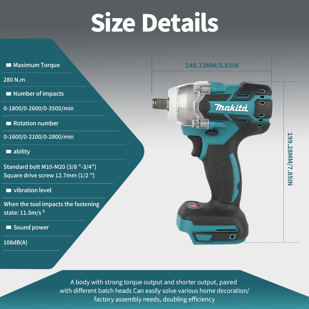 Бесщеточный комбинированный на – обзор и цена Power Tools Impact Wrench