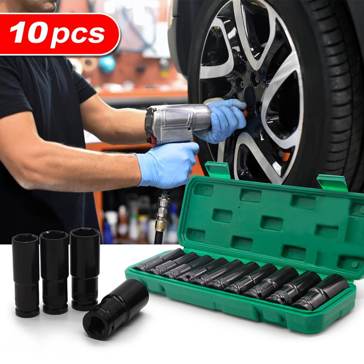 10 шт. 1/2 дюйма 8-24 мм, адап – обзор и цена Power Tools Impact Wrench